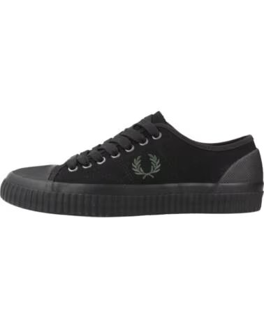 FRED PERRY ZAPATILLAS HOMBRE MODELO HUGHES LOW CANVAS COLOR NEGRO 220BLK