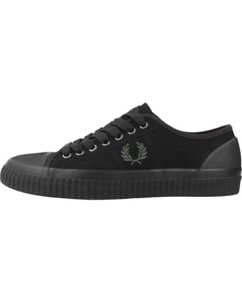 FRED PERRY ZAPATILLAS HOMBRE MODELO HUGHES LOW CANVAS COLOR NEGRO 220BLK