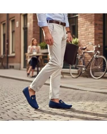 TIMBOS MOCASSINO COMODO BLU MARINO 133401 AZUL