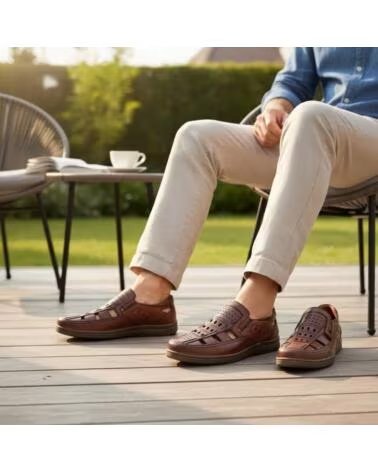 TIMBOS SANDALIA CERRADA 133384 CUERO MARRóN