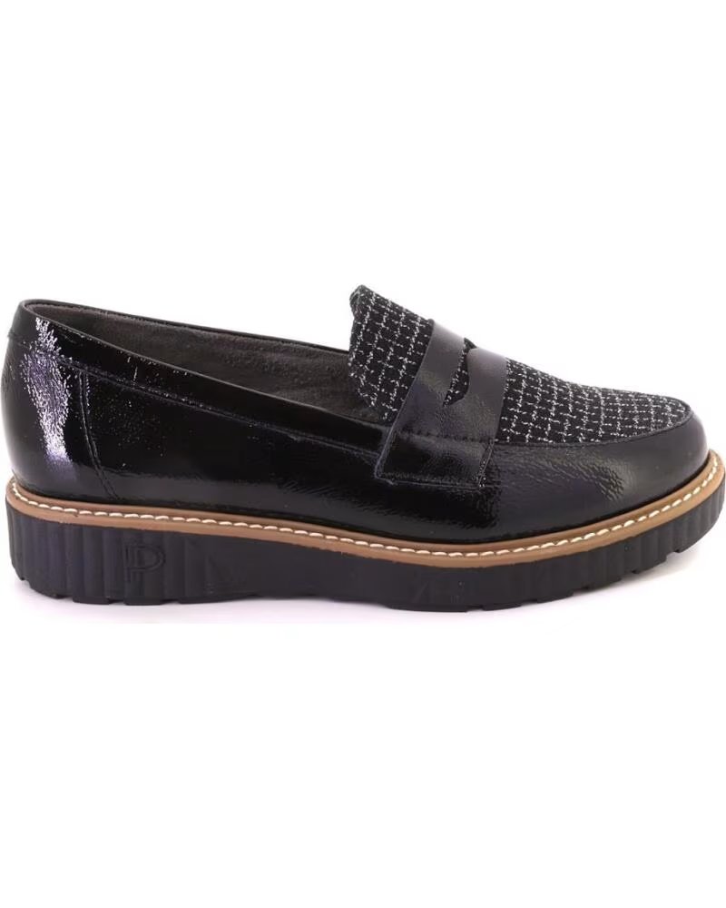 PITILLOS 11554 DAMEN MOKASSINS SCHWARZ NEGRO