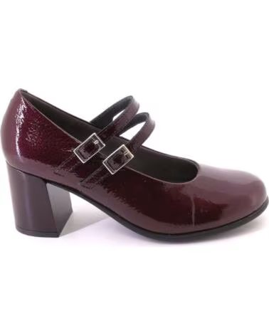 PITILLOS 11651 MARY JANES DE TACÓN ANCHO PARA MUJER BURDEOS
