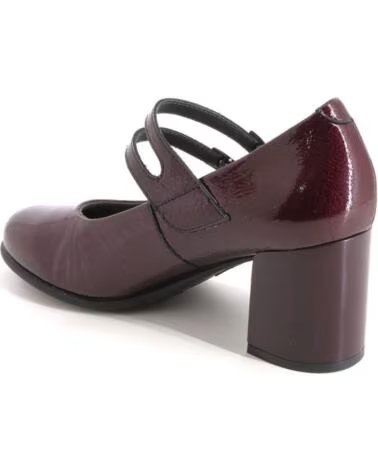 PITILLOS 11651 MARY JANES DE TACÓN ANCHO PARA MUJER BURDEOS
