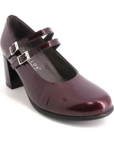 PITILLOS 11651 MARY JANES DE TACÓN ANCHO PARA MUJER BURDEOS