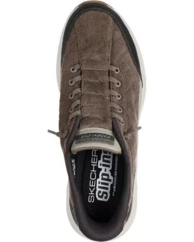 SKECHERS 232618 SLIP-INS CONTOUR FOAM COZY FIT CORDELUX FREIZEITSCHUHE KAKI