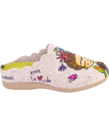 CUQUE 55051RISA ZAPATILLAS DE CASA DE MUJER BEIGE
