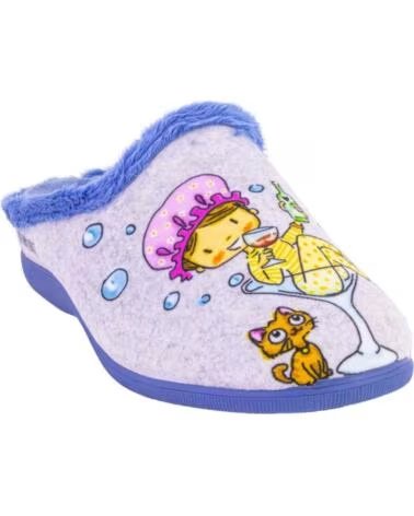 CUQUE 55116BRINDO ZAPATILLAS DE CASA DE MUJER AZUL