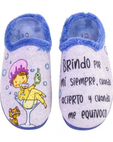 CUQUE 55116BRINDO ZAPATILLAS DE CASA DE MUJER AZUL
