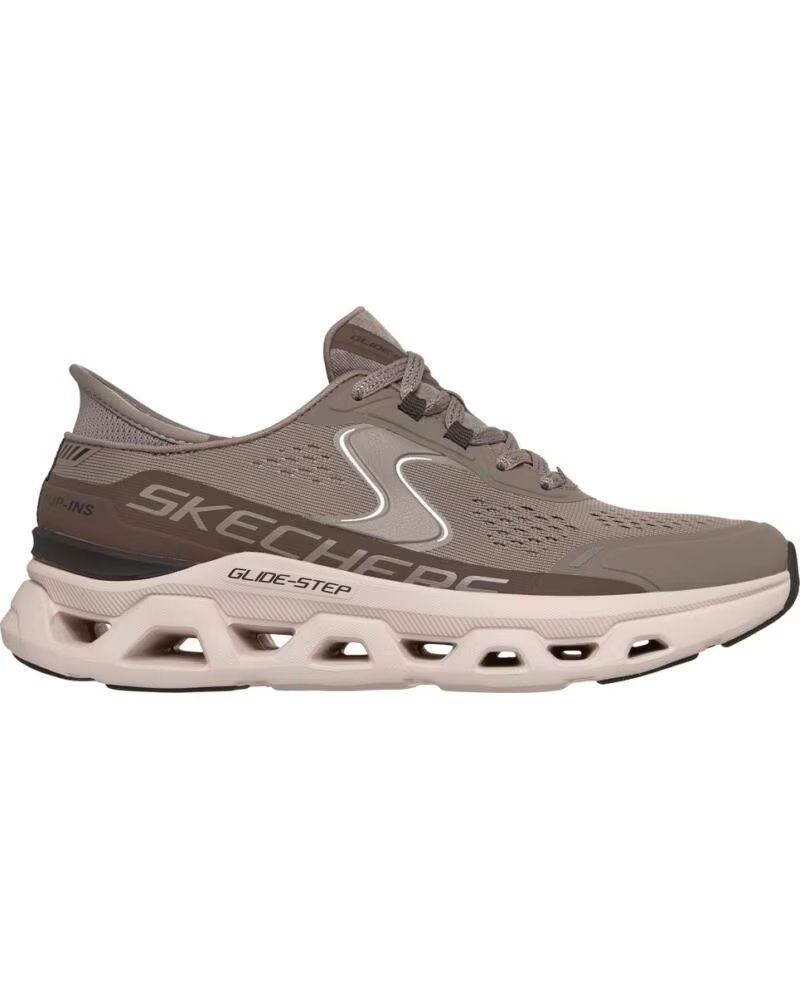 SKECHERS GLIDE-STEP ATLUS TAUPE ZAPATILLAS DEPORTIVAS SLIP-INS PARA MUJER