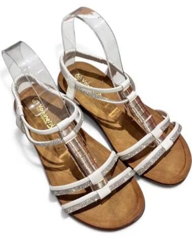 TIMBOS SANDALIA PLANA COMODA 133463 BLANCO