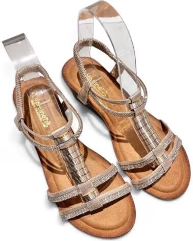 TIMBOS SANDALIA CUÑA CÓMODA MUJER 133462 ORO AMARILLO