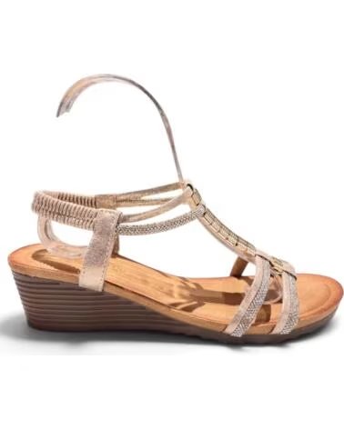 TIMBOS SANDALIA CUÑA CÓMODA MUJER 133462 ORO AMARILLO