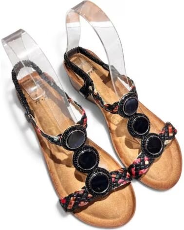 TIMBOS SANDALIA CUÑA CÓMODA 133459 NEGRO