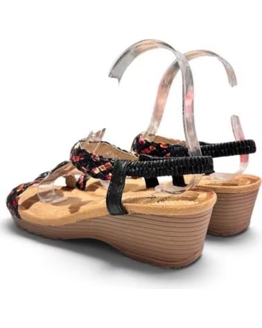 TIMBOS SANDALIA CUÑA CÓMODA 133459 NEGRO