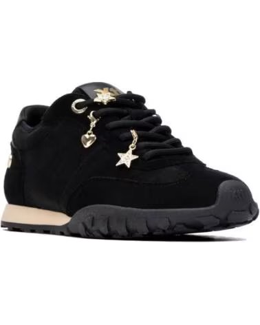 XTI ZAPATILLAS DEPORTIVAS 146146 NEGRAS CON ABALORIOS DORADOS NEGRO
