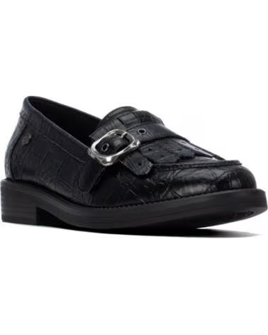 CARMELA MOCASINES DE PIEL CON HEBILLA NEGRO