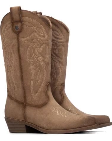 REFRESH BOTAS ALTAS ESTILO COWBOY 176295 EN COLOR BEIGE