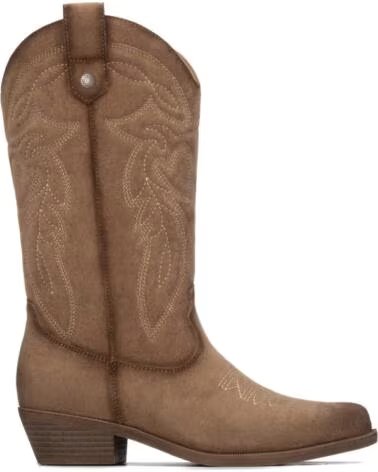 REFRESH BOTAS ALTAS ESTILO COWBOY 176295 EN COLOR BEIGE