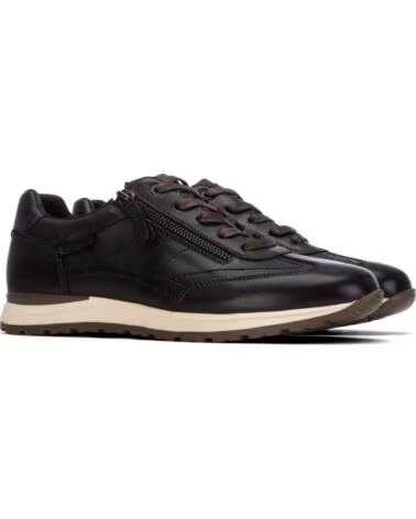 CARMELA 164208 MARRÓN ZAPATILLAS CASUAL DE PIEL CON CREMALLERA MARRON
