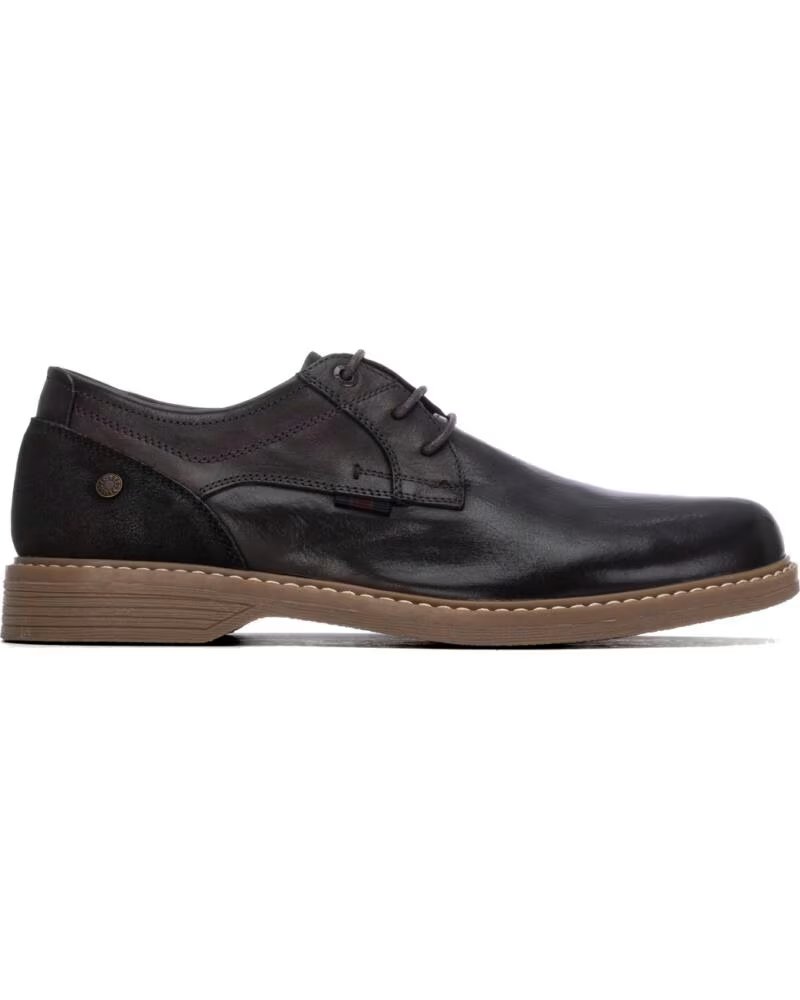 CARMELA ZAPATOS DE PIEL MARRONES CON CORDONES MODELO 164196 MARRON