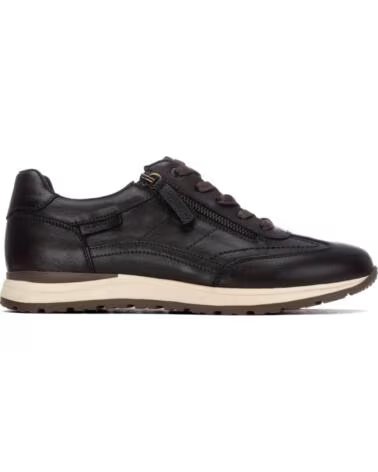 CARMELA 164208 MARRÓN ZAPATILLAS CASUAL DE PIEL CON CREMALLERA MARRON