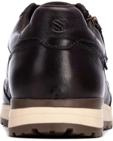 CARMELA 164208 MARRÓN ZAPATILLAS CASUAL DE PIEL CON CREMALLERA MARRON