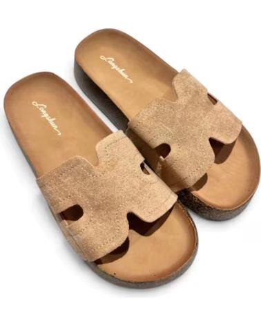 TIMBOS ZUECO PLATAFORMA DE MUJER 133445 BEIGE