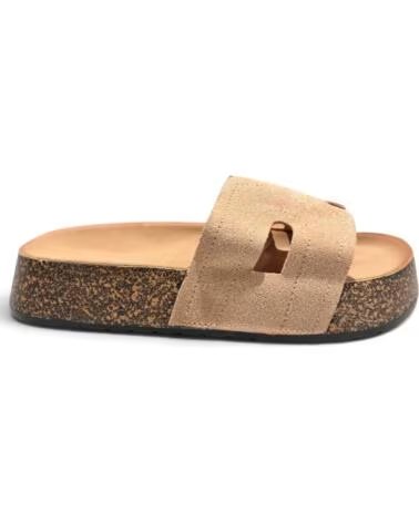 TIMBOS ZUECO PLATAFORMA DE MUJER 133445 BEIGE
