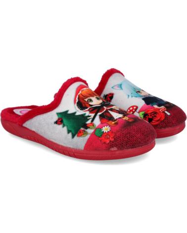 BUBBLE BOBBLE ZAPATILLAS DE CASA EN PARA NINAS ROJO