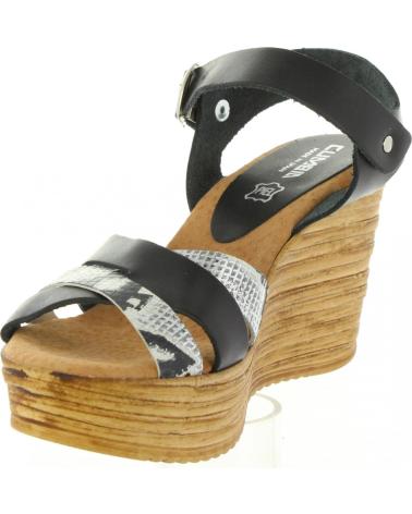 Woman Sandals CUMBIA 31001  PIEL BLANCO-NEGRO