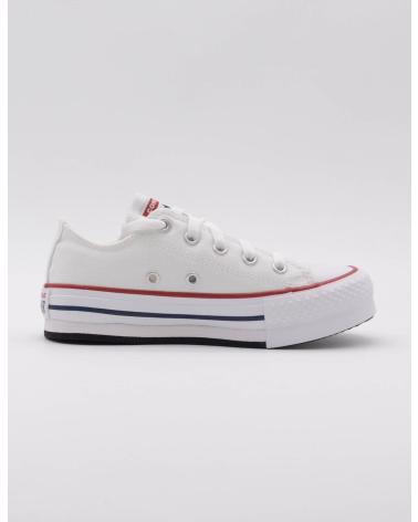 Deportivas CONVERSE  de Niña y Niño BAJO PLATAFORMA LONA  BLANCO