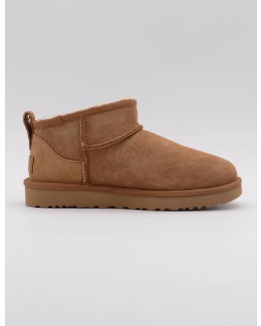 UGG CLASSIC ULTRA MINI BOTINS DE CAMURÇA CHESTNUT MODELO 1116109 CASTANHO CLARO TOSTADO