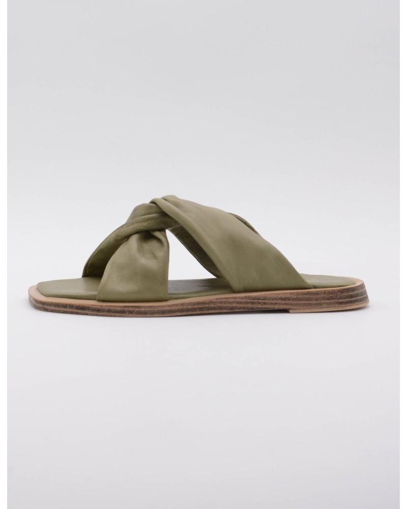 SANDALE PLATE SHADY À NŒUD VERT VERDE