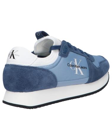 Scarpe sport per Uomo CALVIN KLEIN YM0YM00553 LACEUP NY-LTH 0G1 ICELAND BLUE-DARK DENIM-WHITE
