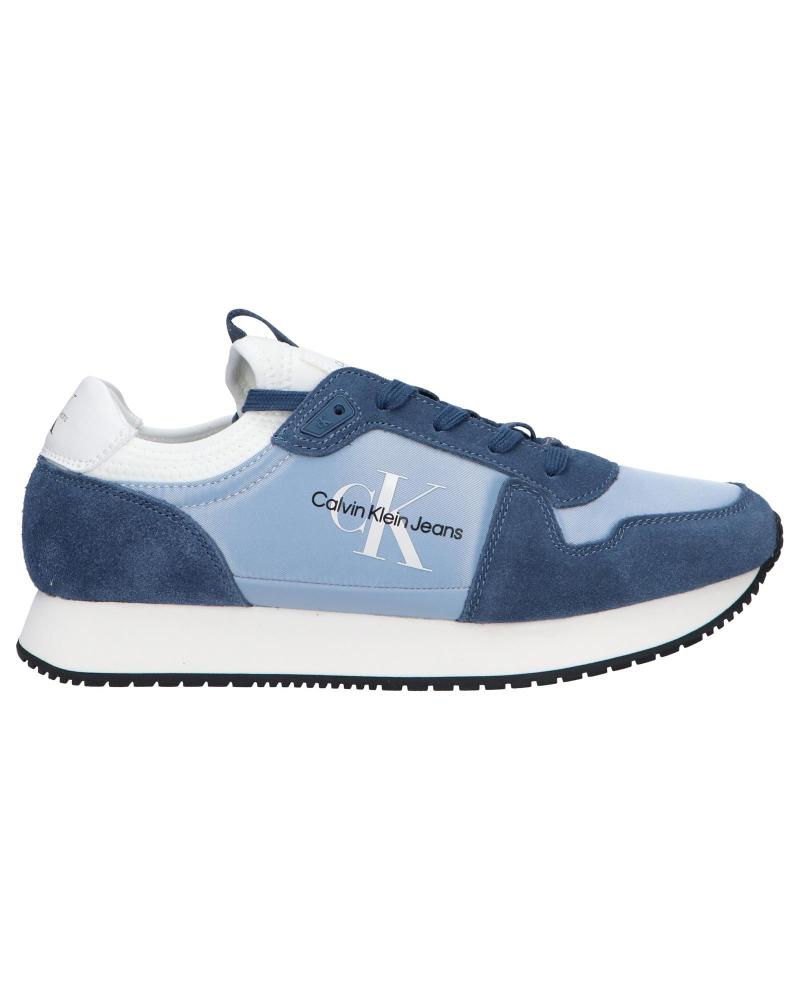 Scarpe sport CALVIN KLEIN  per Uomo YM0YM00553 LACEUP NY-LTH  0G1 ICELAND BLUE-DARK DENIM-WHITE