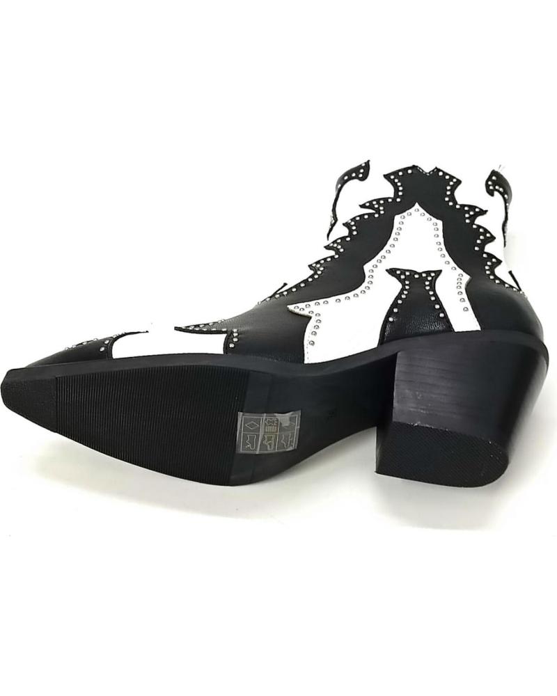 Botines De Mujer NOA HARMON BOTIN DE TACON BLANCO Y NEGRO NEGRO BLANCO