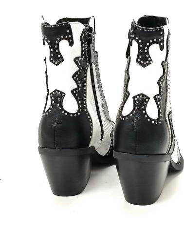 Botines NOA HARMON  de Mujer BOTIN DE TACON BLANCO Y NEGRO  NEGRO BLANCO