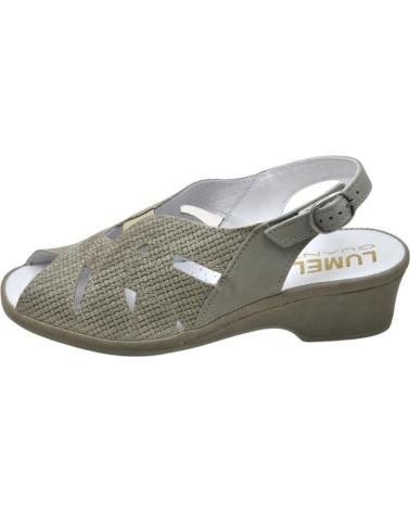 Woman Sandals LUMEL 4X-857 MERSEY SANDALIA ANATOMICA ANCHO ESPECIAL MUY C  KAKI INSTA 4447-4217