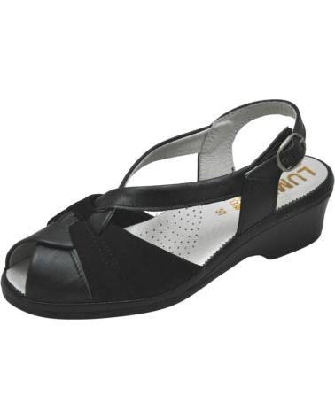 Woman Sandals LUMEL 4X-487 MATE SANDALIA ANATOMICA ANCHO ESPECIAL MUY COM  BLACK 2738-108