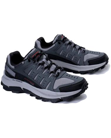 Man Zapatillas deporte SKECHERS 237501-CCBK CHARCOAL LEATHER-MESH-BLACK TRIM