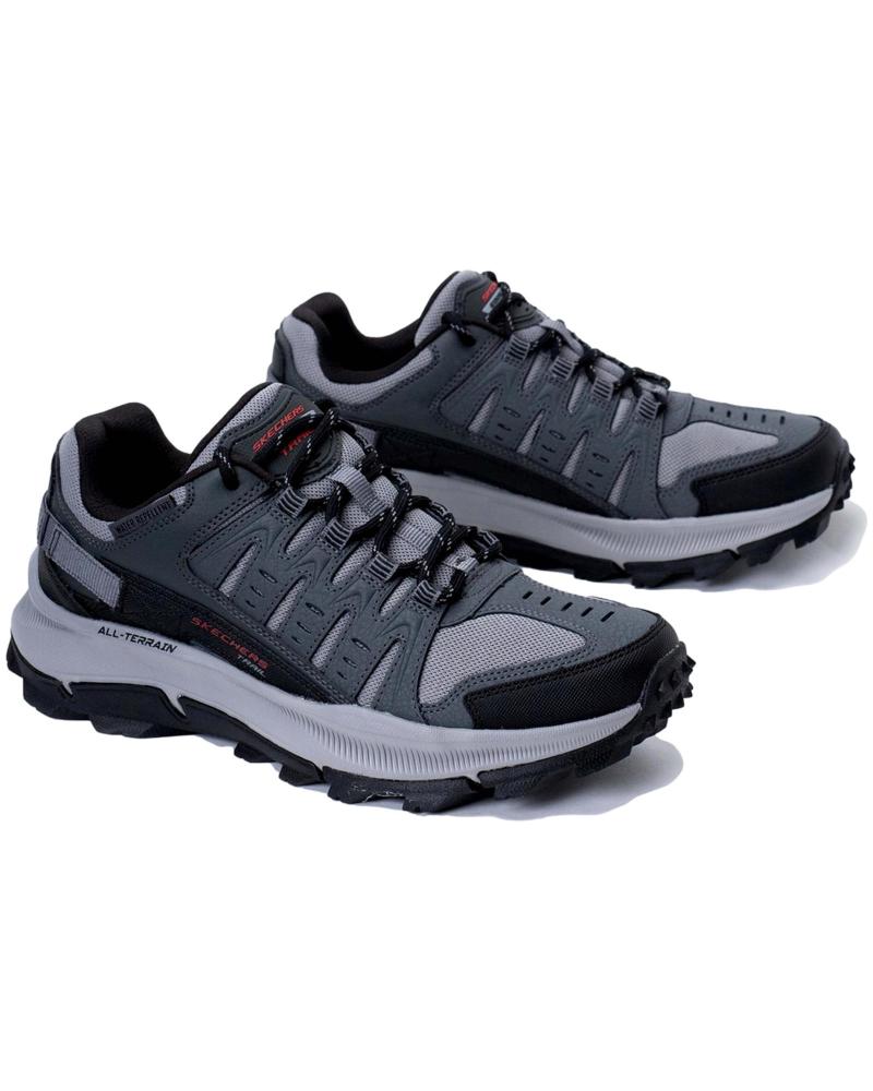 Man Zapatillas deporte SKECHERS 237501-CCBK CHARCOAL LEATHER-MESH-BLACK TRIM