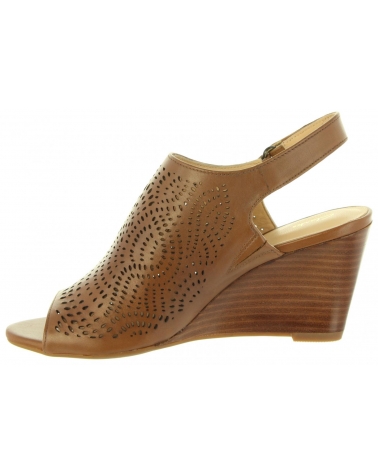 Zapatos de cuña de Mujer CLARKS 26131855 RAVEN TAN LEATHER