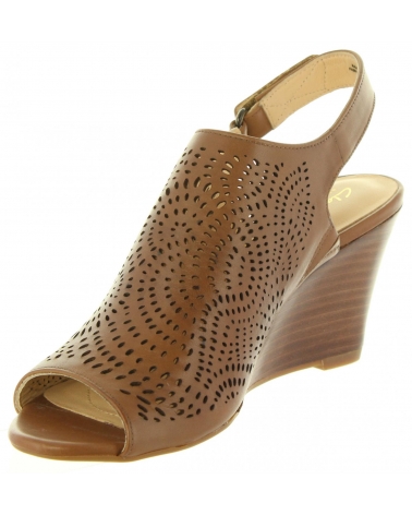 Zapatos de cuña de Mujer CLARKS 26131855 RAVEN TAN LEATHER