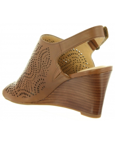 Zapatos de cuña CLARKS  de Mujer 26131855 RAVEN  TAN LEATHER