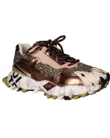 EXE 134-160 ZAPATILLAS DEPORTIVAS PIEL BRONCE Y BEIGE LEATHER BRONZE