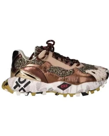 EXE 134-160 ZAPATILLAS DEPORTIVAS PIEL BRONCE Y BEIGE LEATHER BRONZE