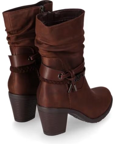 CHIKA10 TONIA 21 BOTINES PIEL SINTÉTICA MUJER TACON MEDIO MARRÓN MARRON-BROWN