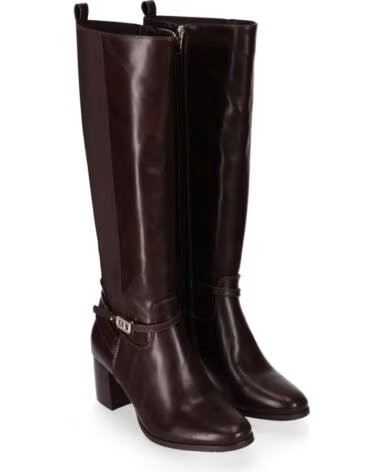 CHIKA10 CAYETANA 07 BOTAS DE TACÓN ALTO EN PIEL SINTÉTICA MARRÓN MARRON-BROWN