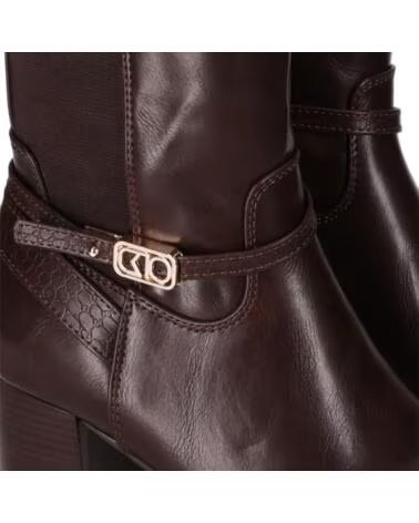 CHIKA10 CAYETANA 07 BOTAS DE TACÓN ALTO EN PIEL SINTÉTICA MARRÓN MARRON-BROWN