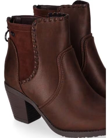 CHIKA10 TONIA 20 BOTINES PIEL SINTÉTICA TACÓN MEDIO MARRÓN MARRON-BROWN
